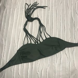Army green bathing suit / bikini top *NEW W/ TAG*